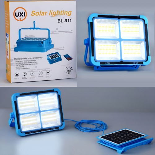 UXI 100-Watt Multifunctional Rechargeable LED Solar Flood Light with Removable Solar Plate